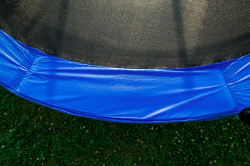 G21 Trampolína s ochrannou sieťou + schodíky, 366 cm, modrá