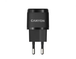 Canyon H-20 Sieťová nabíjačka s USB-C výstupom a podporou PD, 20W čierna