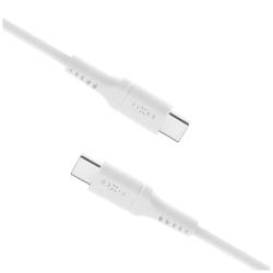 FIXED Liquid silicone kábel USB-C to USB-C PD 1.2m biely