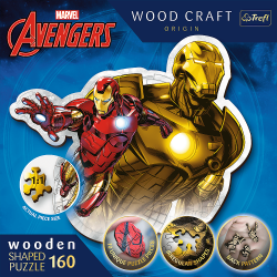 Trefl Trefl Drevené puzzle 160 dielikov - Statočný Iron Man / Disney Marvel Heroes