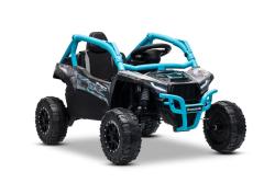 BENEO Kawasaki TERYX KRX 1000 12V, modré, jednomiestne, odpružená zadná náprava, 2,4 Ghz diaľkové ov
