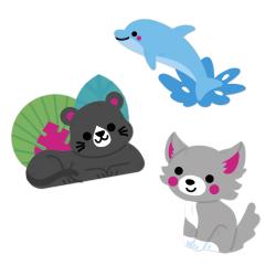 Janod Janod Stickers Veľké samolepky Zvieratká 50 ks od 18 mesiacov