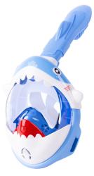 STREND PRO Maska šnorchlovacia Shark, celotvárová, pre deti 4+, XS, modrá