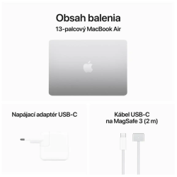 Apple MacBook Air 13" Apple M3 8C CPU 10C GPU 24GB 512GB Strieborný SK