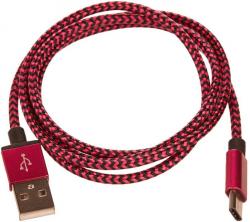 CellFish  2m univerzálny pletený kábel USB-C ružový (bulk)