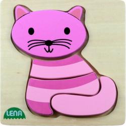Lena Drevené puzzle Mačka