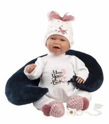 Llorens Llorens 74050 NEW BORN - realistická bábika bábätko so zvukmi a mäkkým látkovým telom - 42