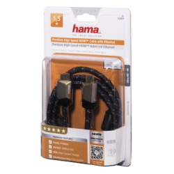 Hama Premium HDMI kábel vidlica-vidlica 1.5m opletený 5*