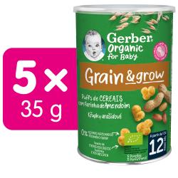 5x GERBER Organic chrumky arašidové 35 g?