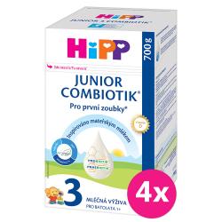 4x HiPP 3 Junior Combiotik® Batoľacie mlieko od uk. 1. roka 700 g