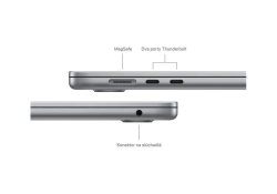 Apple CTO MacBook Air 15" Apple M3 8C CPU 10C GPU 16GB 1TB Kozmický sivý SK