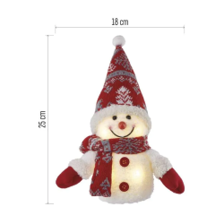Emos LED vianočný snehuliak svietiaci, 25cm, 3xAAA, vnútorná, teplá biela