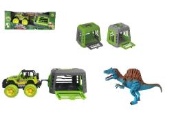 MAC Toys Jeep s prívesom a dinosaurom