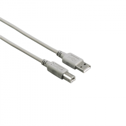 Hama USB kábel typ A-B 1.5m šedý nebalený
