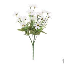 Kytica Margarétka, zeleň 33cm biela