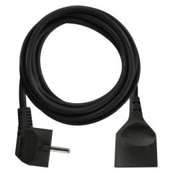 Emos 1 zásuvka 3m čierny 16A 1.5mm2