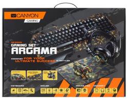 Canyon Argama herná sada - klávesnica (US) + myš + headset + podložka pod myš