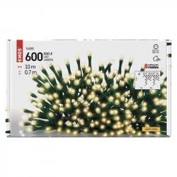 Emos LED vianočné cencúle 10m, teplá biela, programy