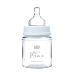 CANPOL BABIES Fľaša so širokým hrdlom Royal Baby 120 ml modrá