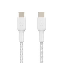 Belkin kábel USB-C to USB-C 1m opletený biely