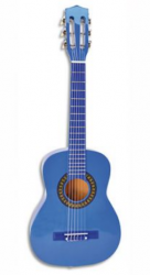Bino Klasická drevená gitara 75 cm modrá