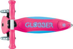 Globber Scooter Globber detská skladacia kolobežka - Primo Foldable Plus Lights V2 - Fuchsia/Sky Blu