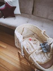 AHOJBABY Stojan na Mojžišov košík pre bábätko Smart Natural bez laku