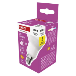 Emos Classic R50 4.2W E14 420lm neutrálna biela