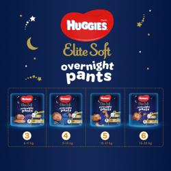 4x HUGGIES® Elite Soft Pants OVN Nohavičky plienkové jednorazové 5 (12-17 kg) 17 ks