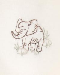 CARTER'S Set 3dielny svetrík, legíny, body kr. rukáv Ivory Elephant neutrál MFL 9m/ veľ. 74