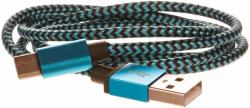 CellFish  2m univerzálny pletený kabel USB-C modrý (bulk)
