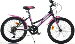 DINO Bikes DINO Bikes - Detský bicykel 20" 420D-04SC -AURELIA čierno-ružový s prevodmi