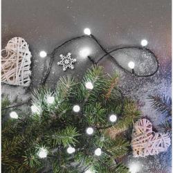 Emos Vianočná reťaz Cherry guľôčky 200 LED, 20m, vonkajšia, 8 módov svietenia, studená biela