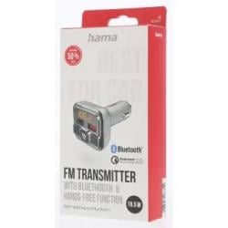 Hama Bluetooth FM transmitter pre autorádio, 2x USB port, mSD