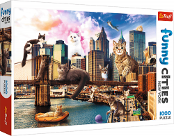 Trefl Trefl Puzzle 1000 Crazy City -  Cats in New York