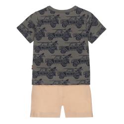 DIRKJE Set 2.d tričko kr. rukáv + nohavice zelená so vzorom chlapec veľ.86