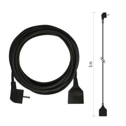Emos 1 zásuvka 5m čierny 16A 1.5mm2