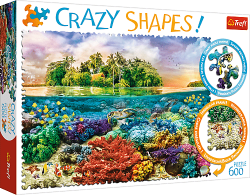 Trefl Trefl Puzzle 600 Crazy Shapes - Tropický ostrov