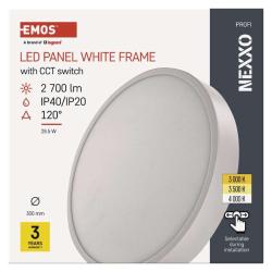 Emos NEXXO, kruhové, biele, 28.5W, CCT