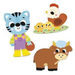 Janod Janod Stickers Veľké samolepky Farma 50 ks