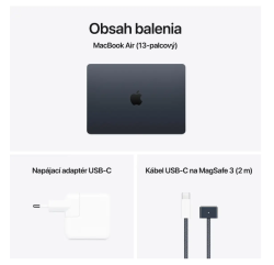 Apple MacBook Air 13'' M4 chip 10-core CPU and 8-core GPU, 16GB, 256GB SSD - Midnight