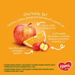 HAMI Príkrm ovocný 100% ovocie jablko pomaranč acerola 400g