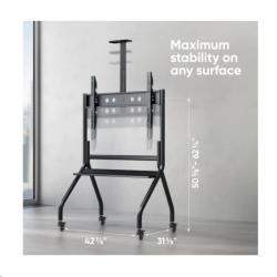 Onkron TS2080 mobilný stojan pre TV 60"-120" s držiakom, čierny, VESA max 1000x600