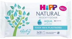 3x HiPP Babysanft Čistiace vlhčené obrúsky Aqua Natural 10 ks