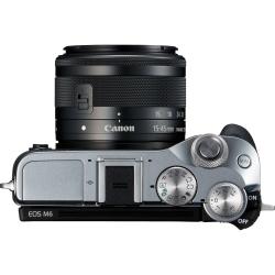 Canon EOS M6 strieborný +EF-M 15-45 mm IS STM