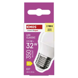 Emos Classic Mini Globe 2.5W E27 350lm teplá biela