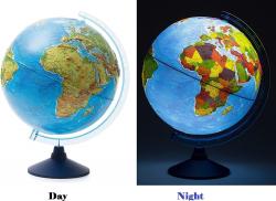 Alaysky's Alaysky's 32 cm RELIEF Cable - Free Globe Physical / Political with Led CZ
