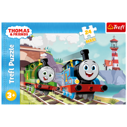 Trefl Trefl Puzzle 24 Maxi - Tom a Percy na koľajniciach / Thomas and Friends