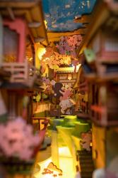 RoboTime 3D puzzle záložka "Padajúca sakura" (drevená)