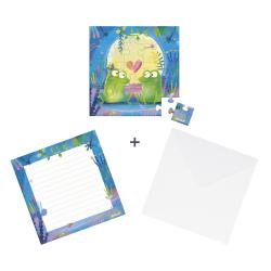 Janod Janod Blahoželanie k narodeninám s puzzle Láska v rybníku